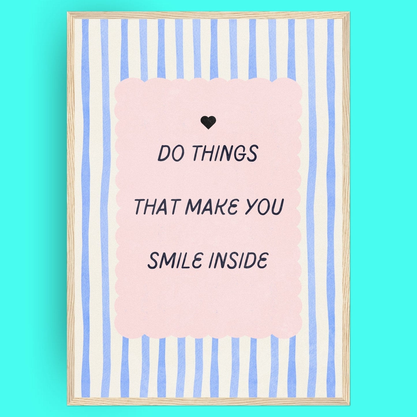 Smile Inside Bleue Vague Flow Print Material