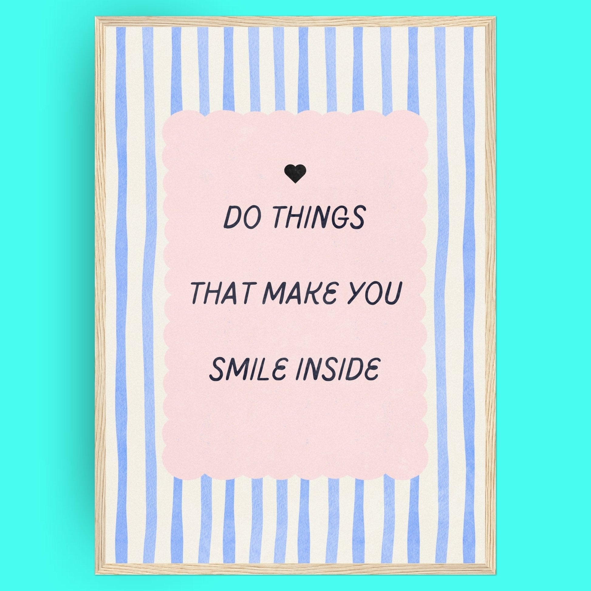 Smile Inside Bleue Vague Flow Print Material