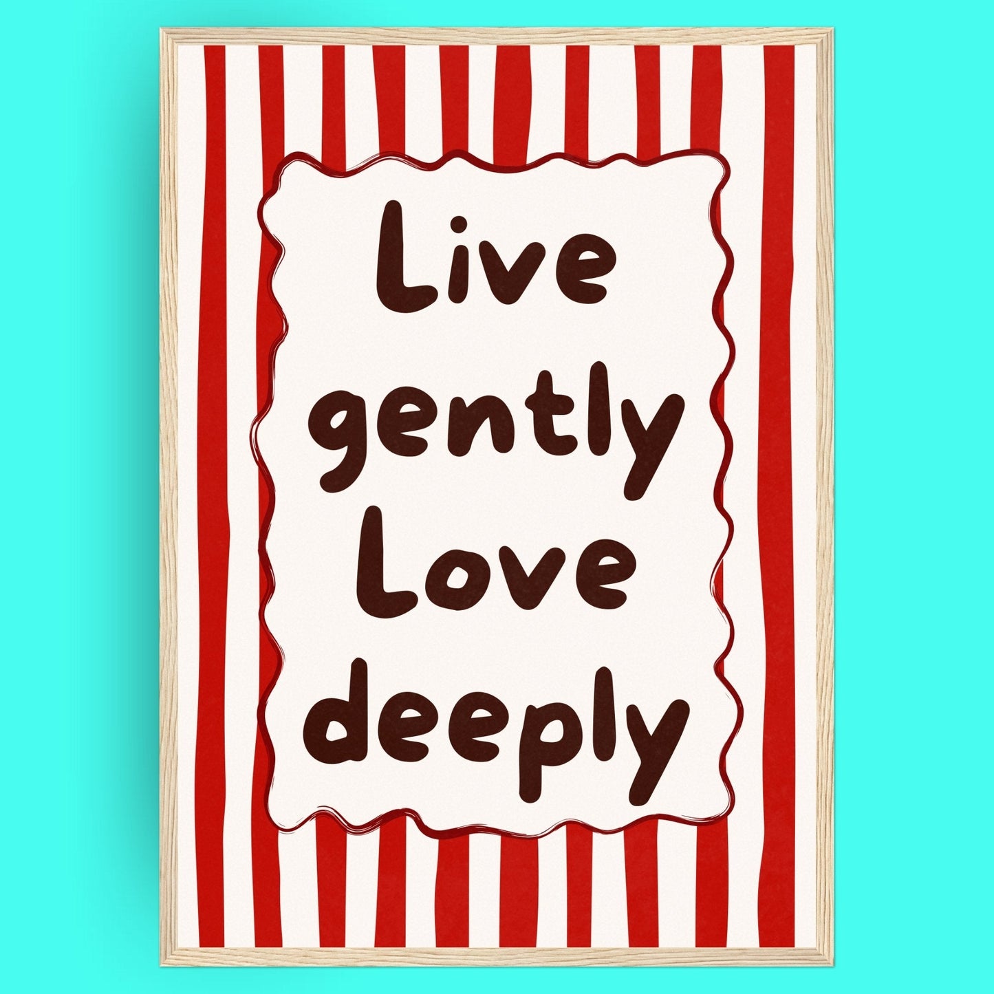 Live & Love Bleue Vague Flow Print Material