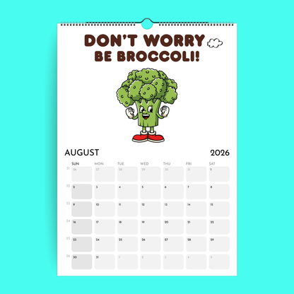 Calendrier Veggie Fun 2026 - Veggie Calendar (ENG)