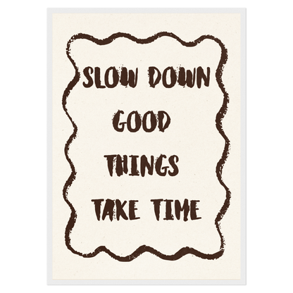 Slow Down Bleue Vague Flow Print Material
