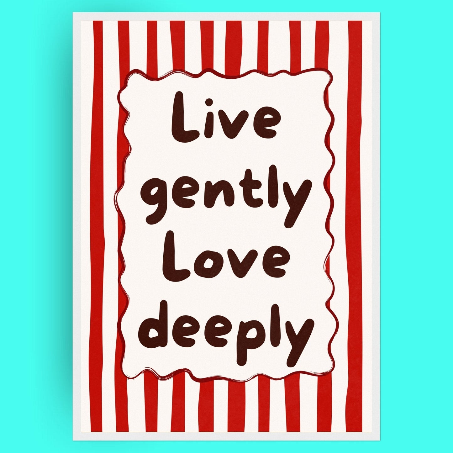 Live & Love Bleue Vague Flow Print Material