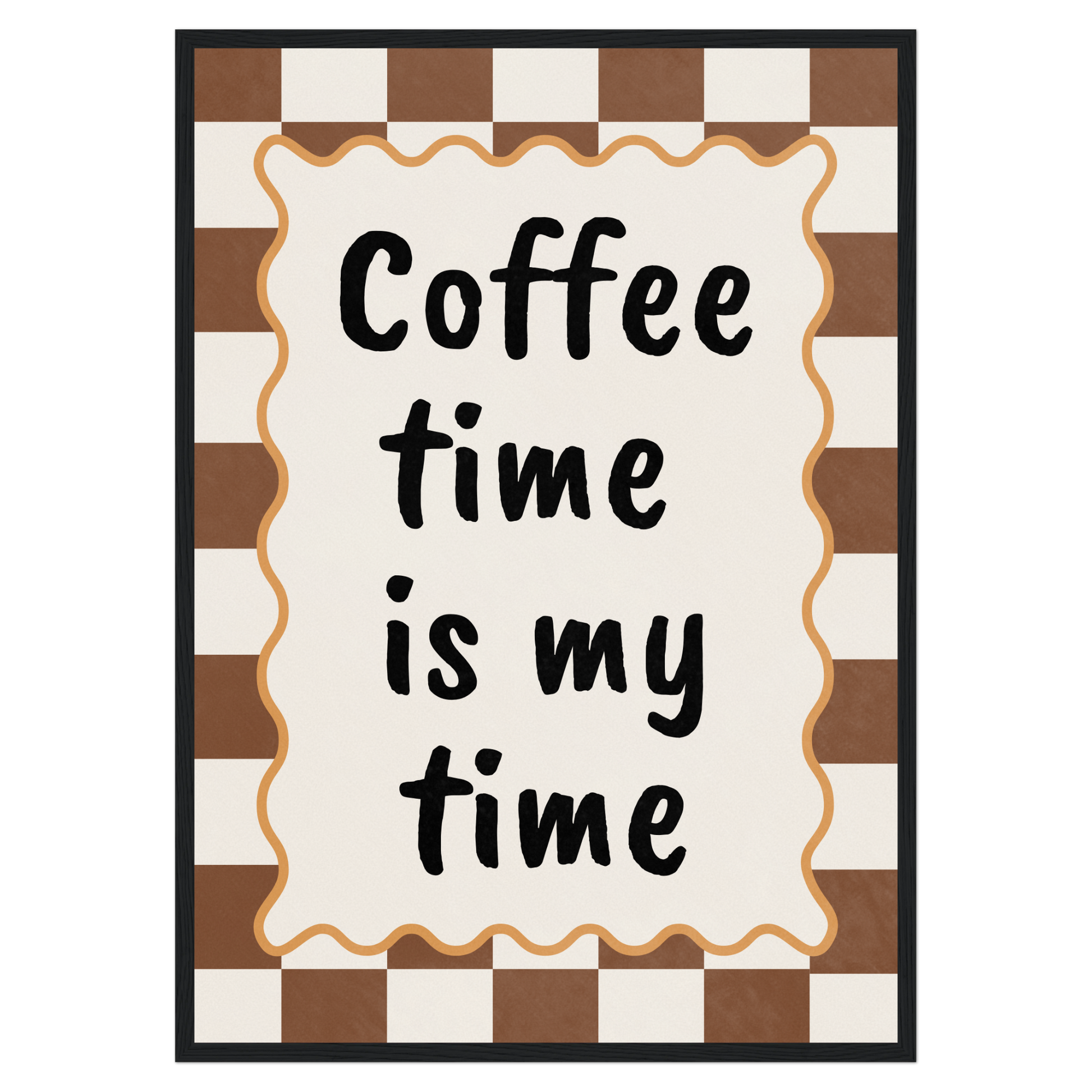 Coffee Time Is My Time Bleue Vague Flow Print Material