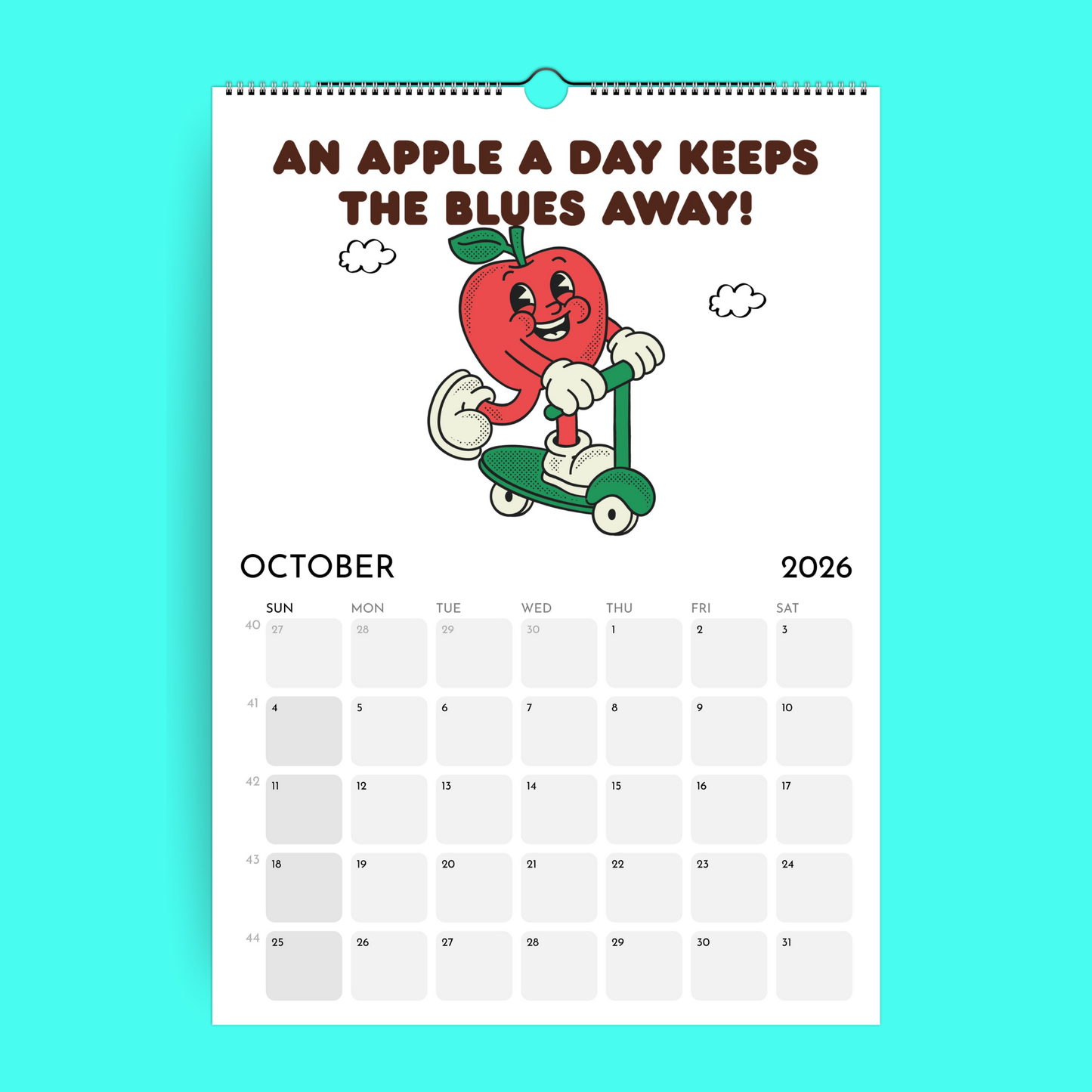 Calendrier Veggie Fun 2026 - Veggie Calendar (ENG)