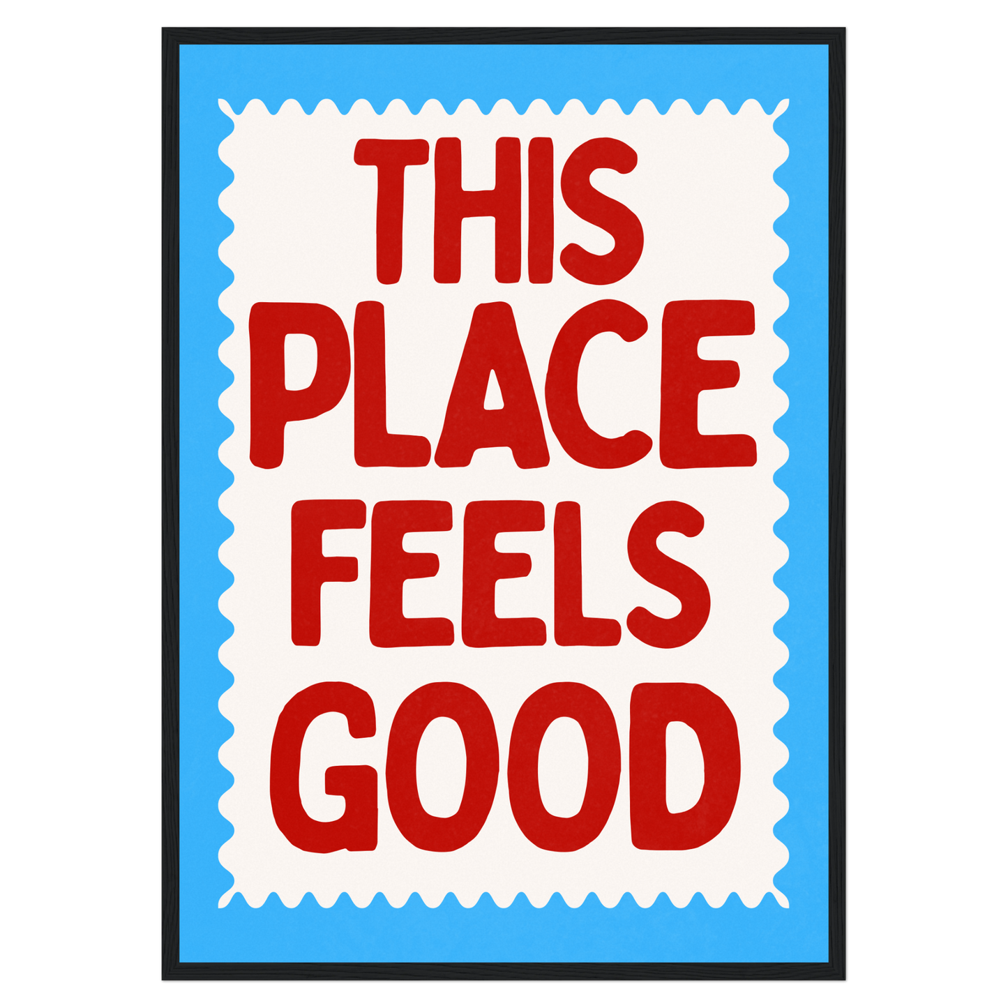 This Place Feels Good Bleue Vague Flow Print Material