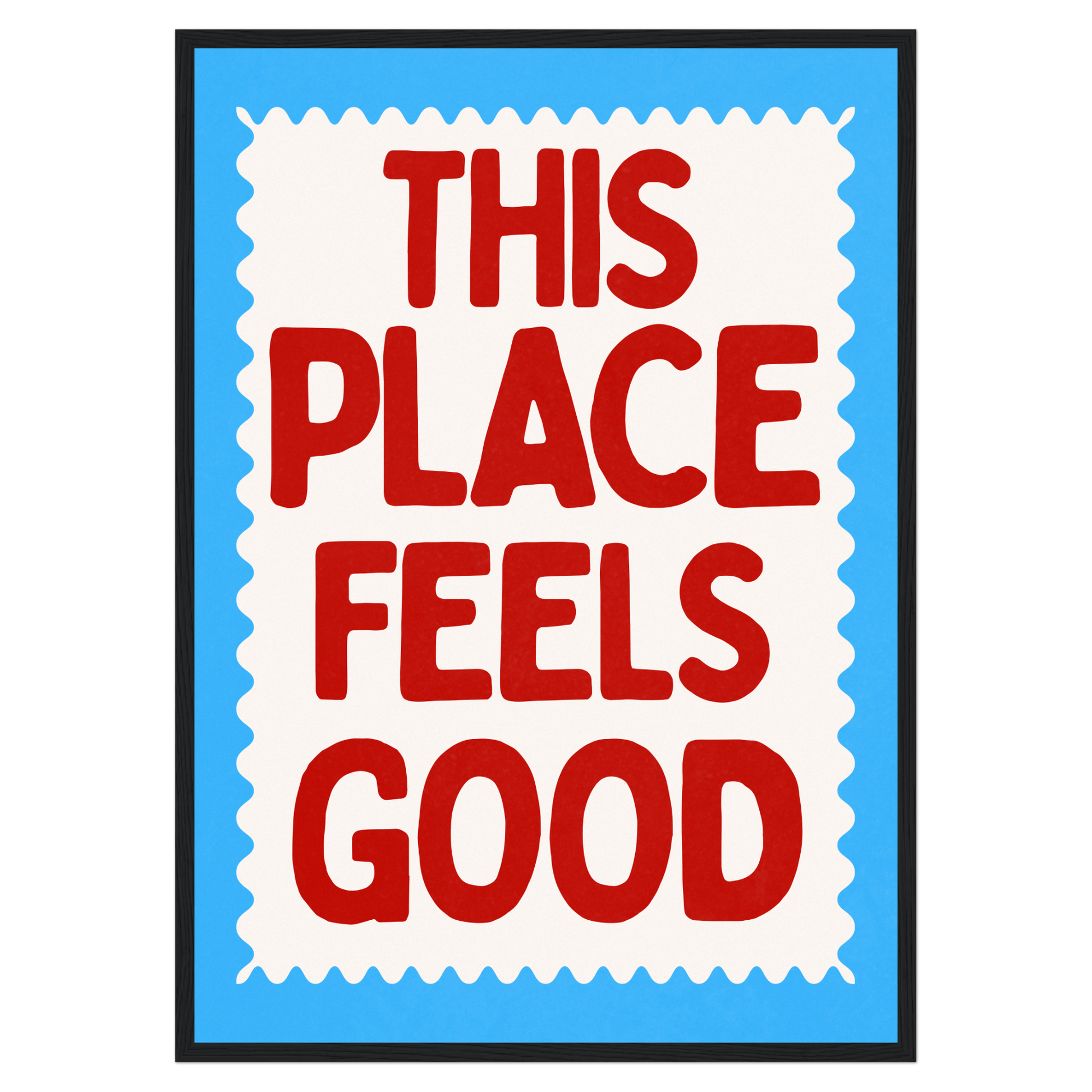 This Place Feels Good Bleue Vague Flow Print Material