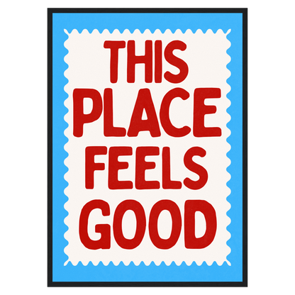 This Place Feels Good Bleue Vague Flow Print Material