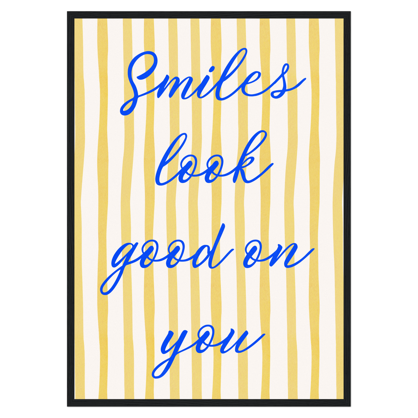 Smiles Look Good On You Bleue Vague Flow Print Material