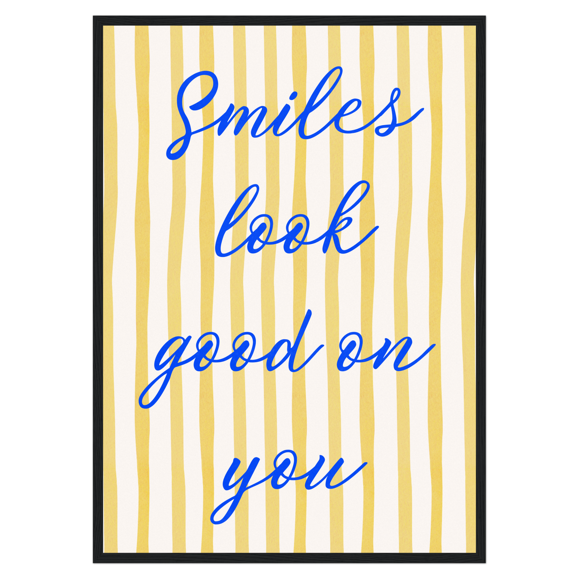 Smiles Look Good On You Bleue Vague Flow Print Material