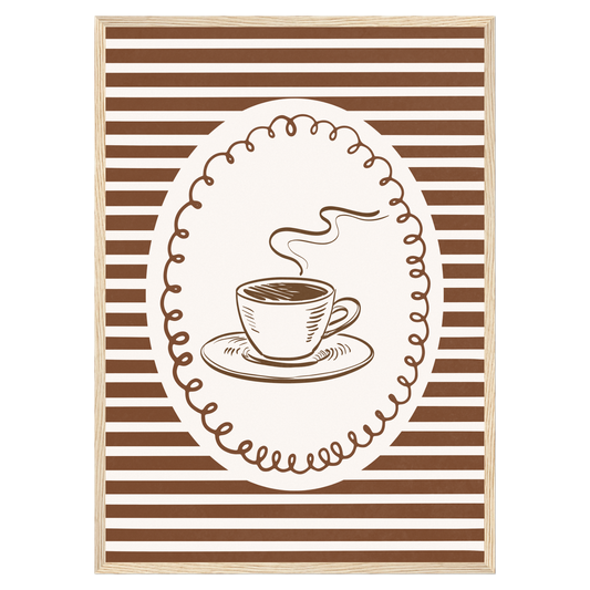 L'Amour Du Café Bleue Vague Flow Print Material