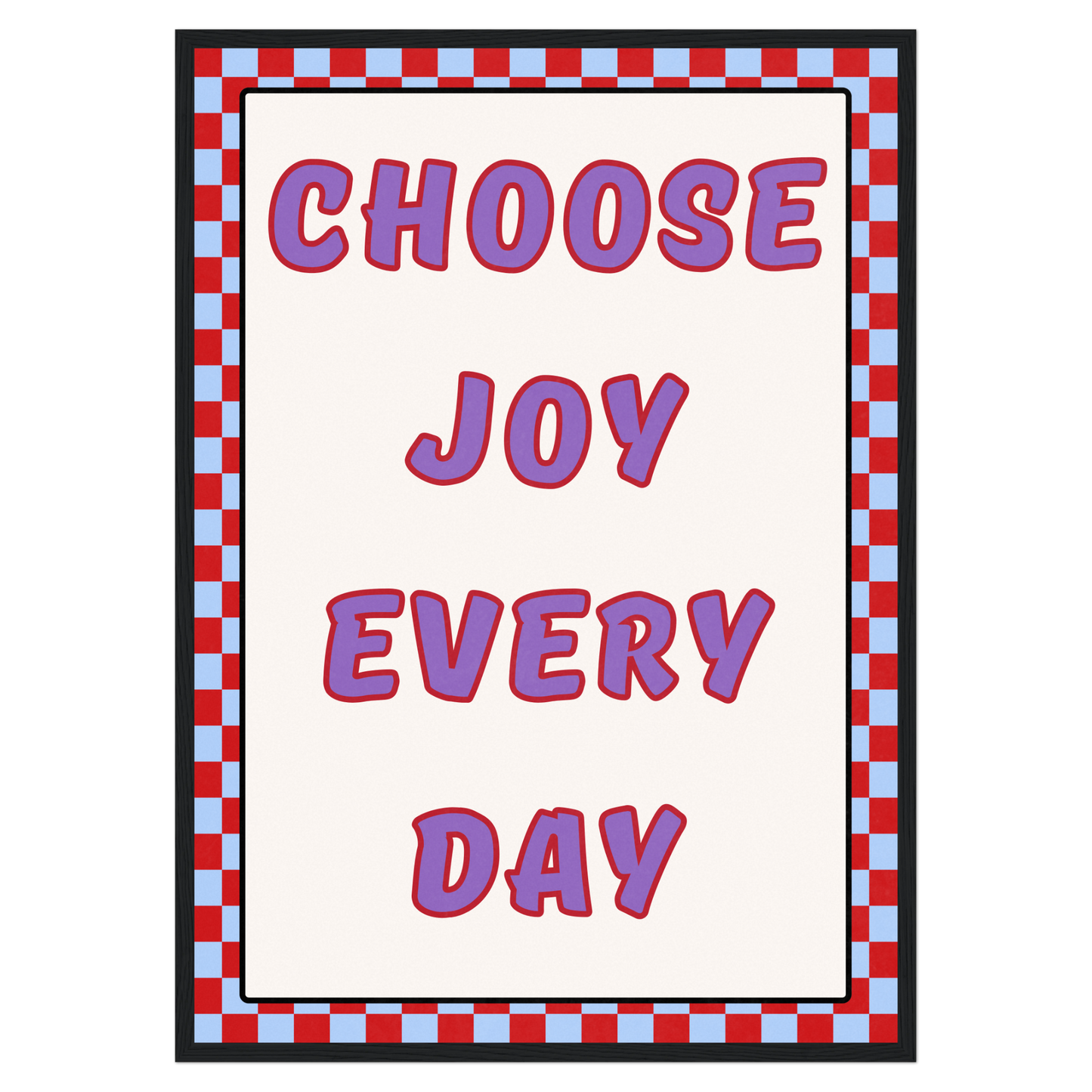 Choose Joy Every Day Bleue Vague Flow Print Material