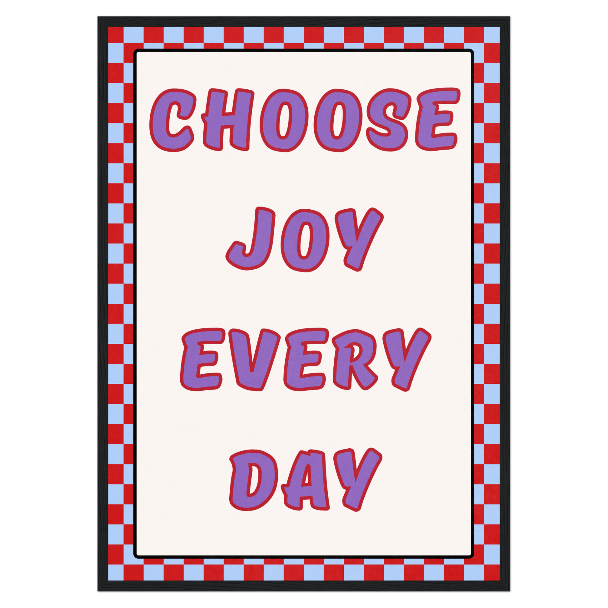 Choose Joy Every Day Bleue Vague Flow Print Material