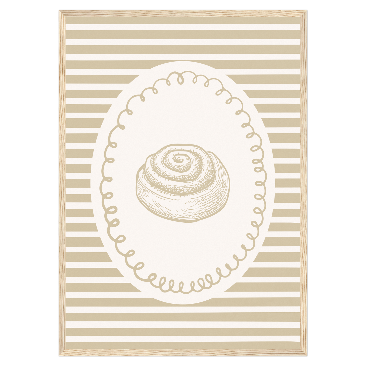 L'Amour Du Cinnamon Rolls Bleue Vague Flow Print Material