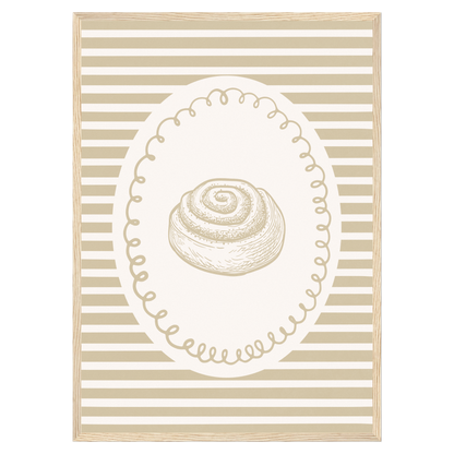 L'Amour Du Cinnamon Rolls Bleue Vague Flow Print Material