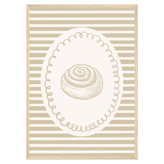 L'Amour Du Cinnamon Rolls Bleue Vague Flow Print Material