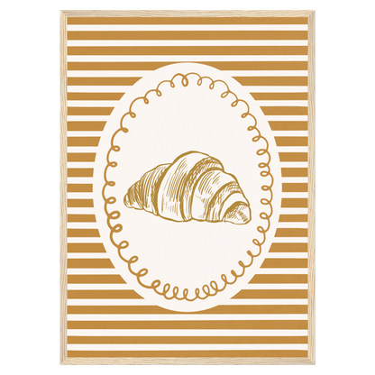 L'Amour Du Croissant Bleue Vague Flow Print Material