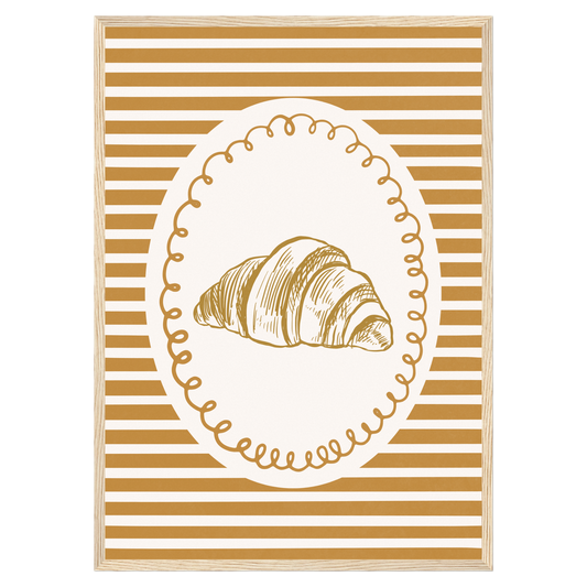 L'Amour Du Croissant Bleue Vague Flow Print Material