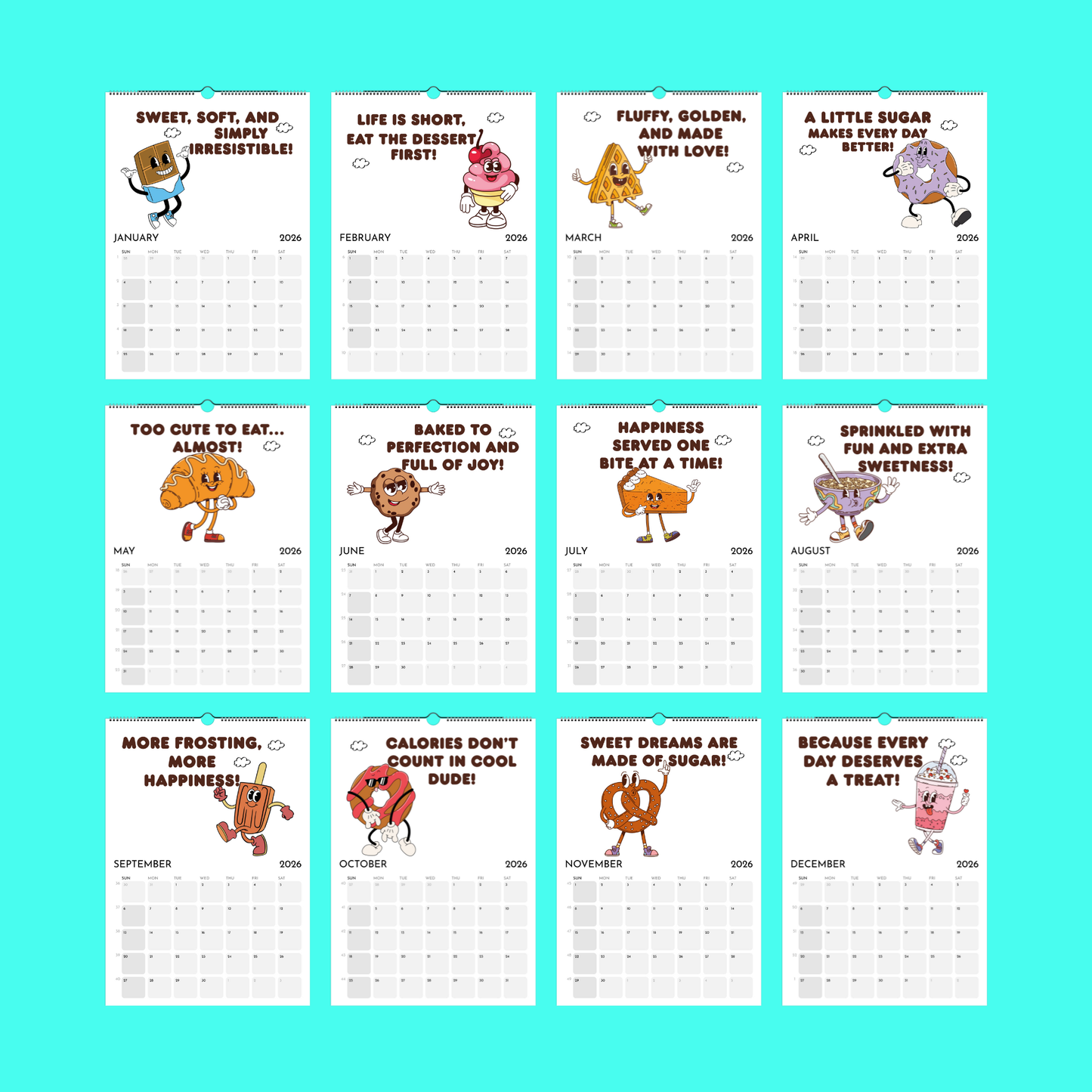 Calendrier Sugar & Smile 2026 - Sweat Calendar (ENG)
