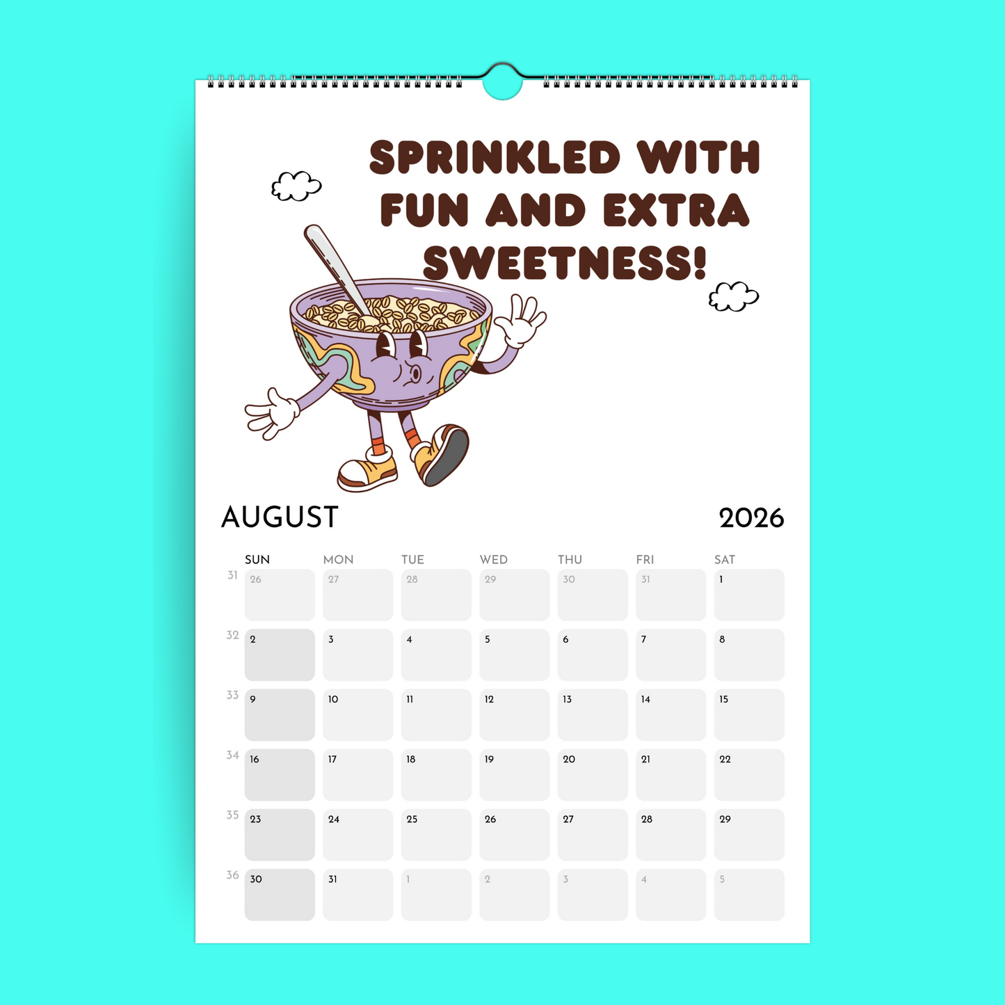 Calendrier Sugar & Smile 2026 - Sweat Calendar (ENG)