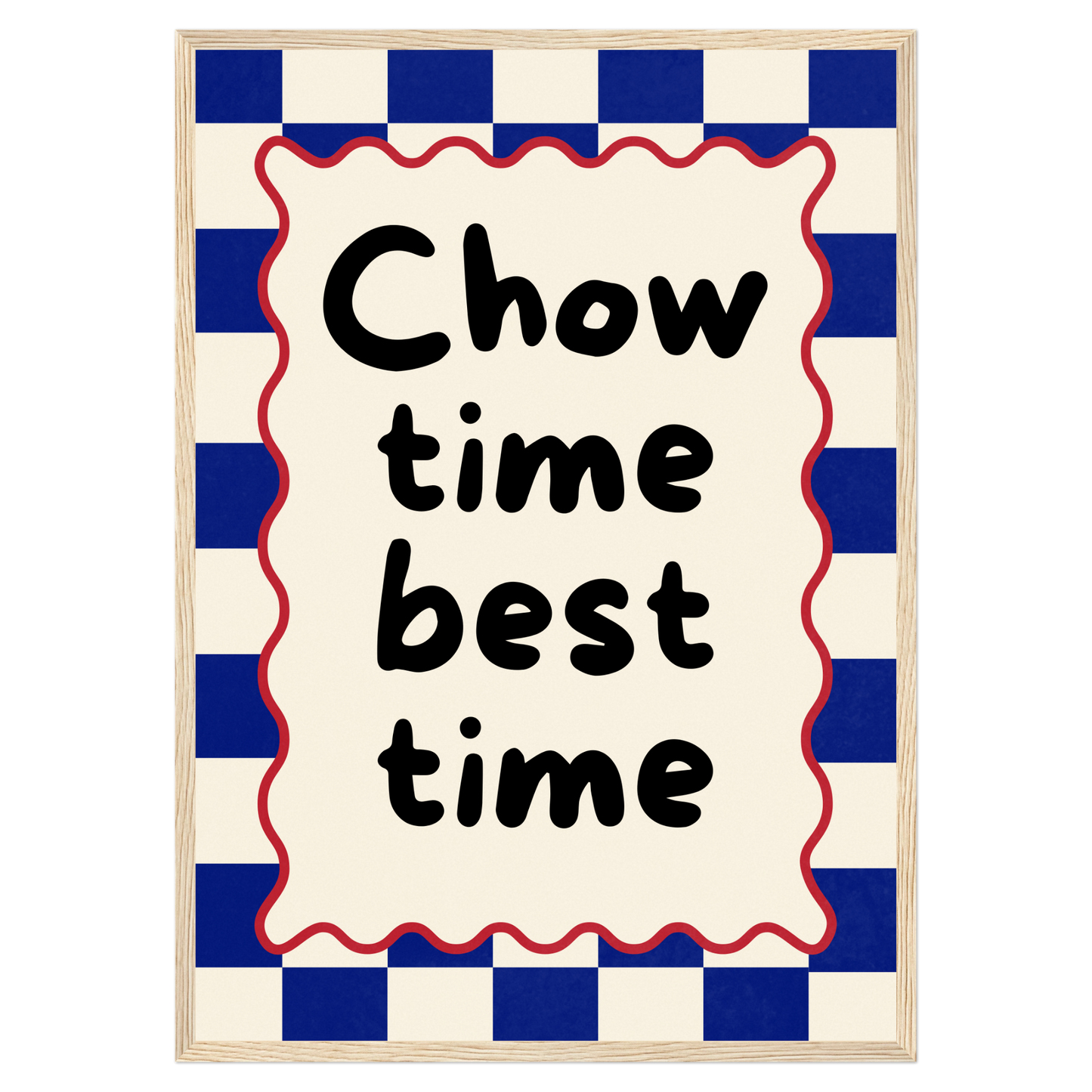 Chow Time, Best Time Bleue Vague Flow Print Material