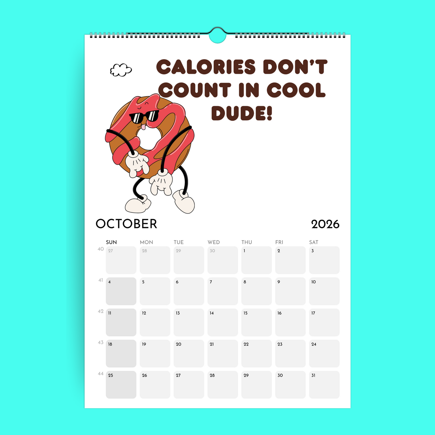 Calendrier Sugar & Smile 2026 - Sweat Calendar (ENG)