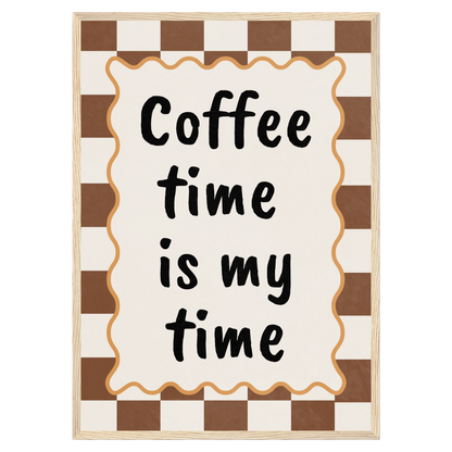 Coffee Time Is My Time Bleue Vague Flow Print Material
