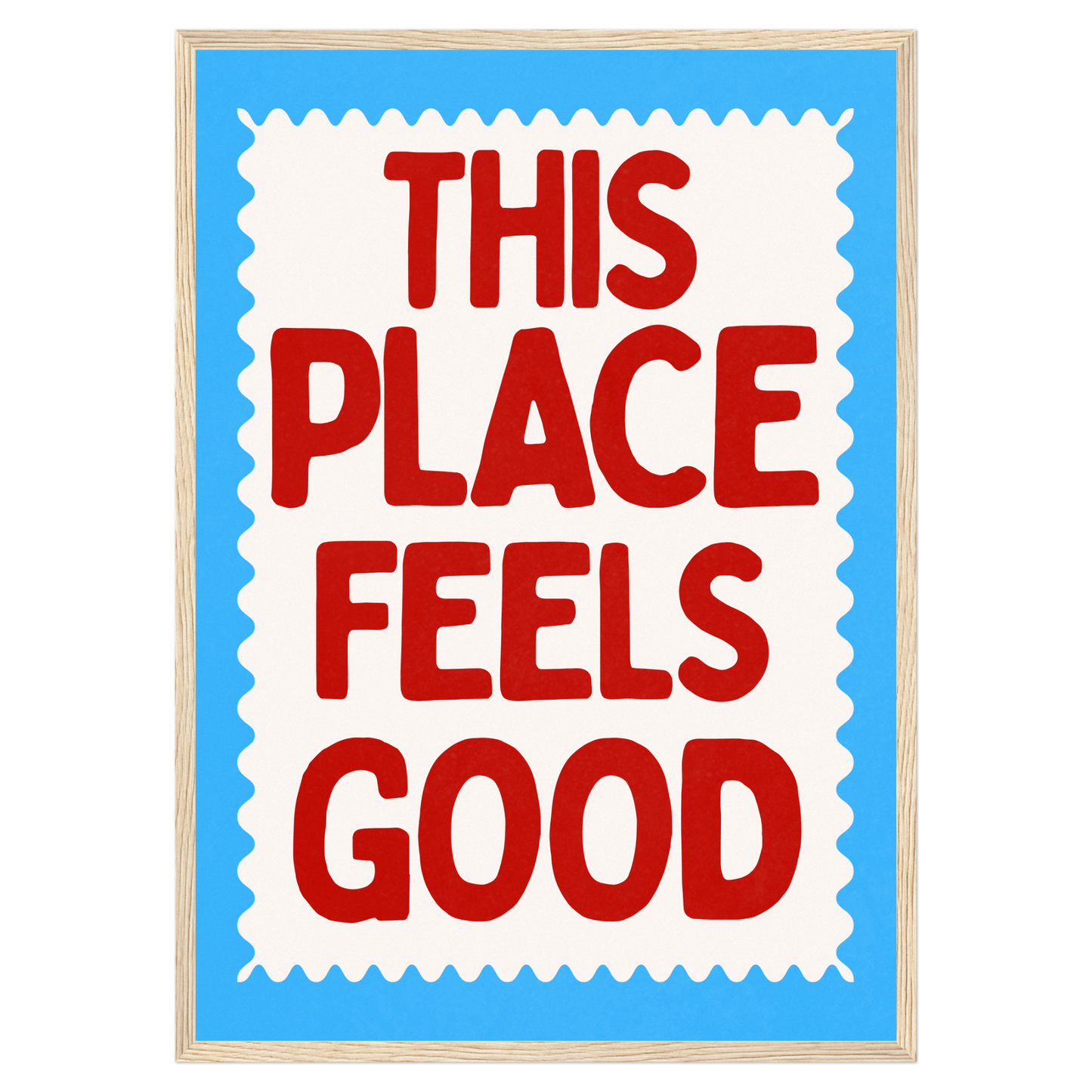 This Place Feels Good Bleue Vague Flow Print Material