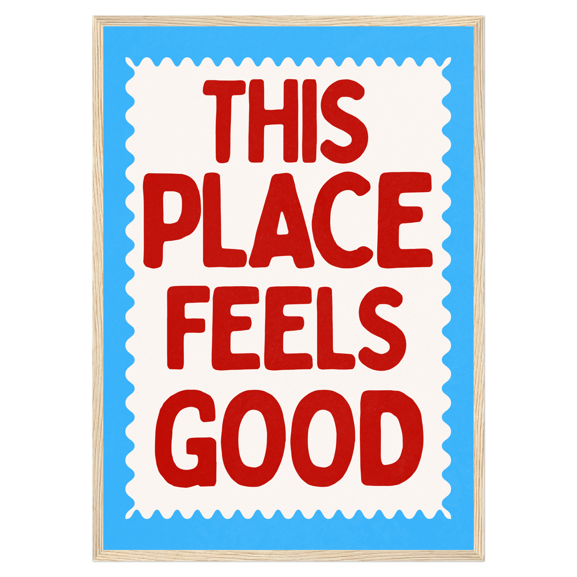 This Place Feels Good Bleue Vague Flow Print Material