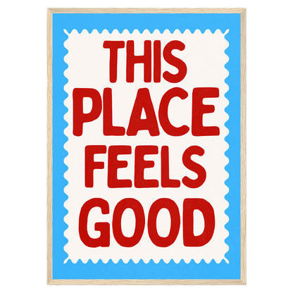 This Place Feels Good Bleue Vague Flow Print Material