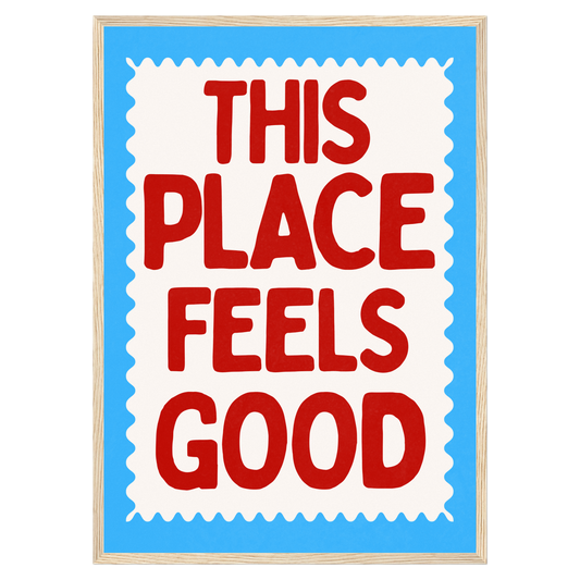 This Place Feels Good Bleue Vague Flow Print Material