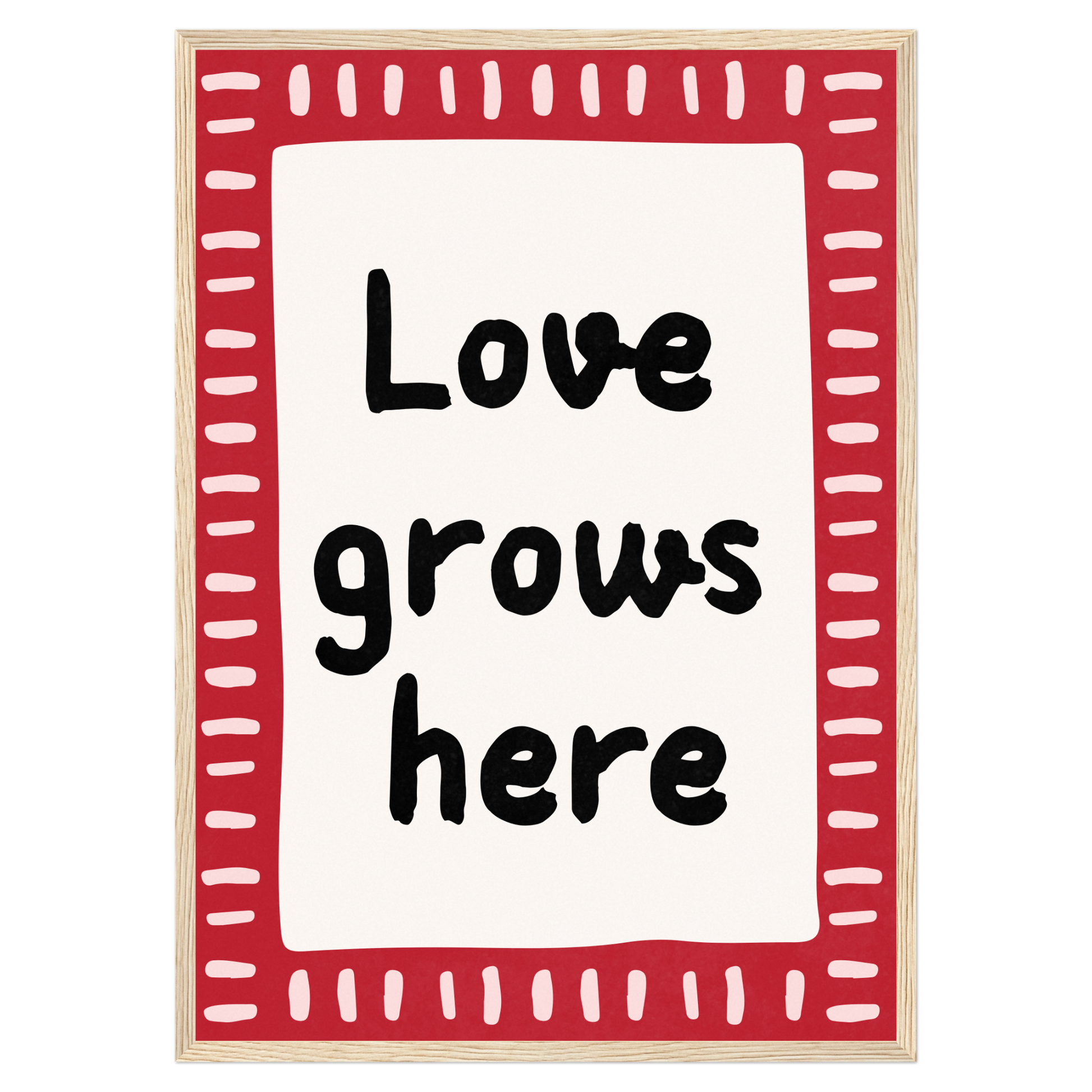 Love Grows Here Bleue Vague Flow Print Material