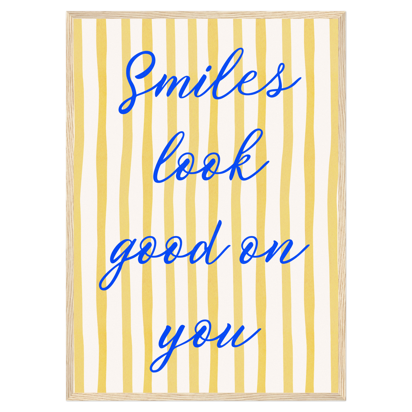 Smiles Look Good On You Bleue Vague Flow Print Material
