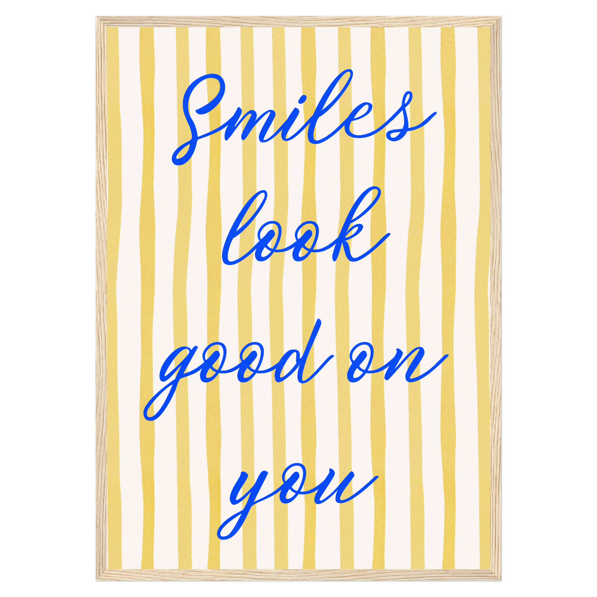 Smiles Look Good On You Bleue Vague Flow Print Material