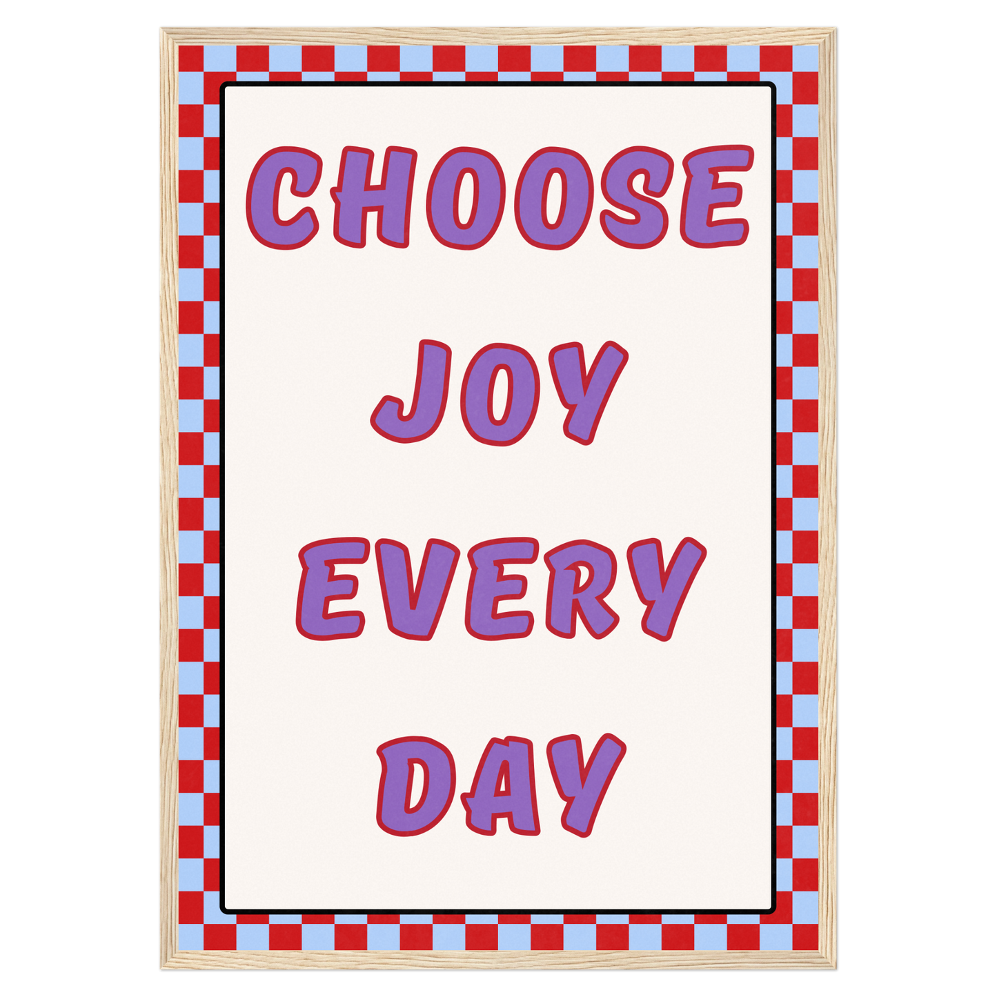 Choose Joy Every Day Bleue Vague Flow Print Material
