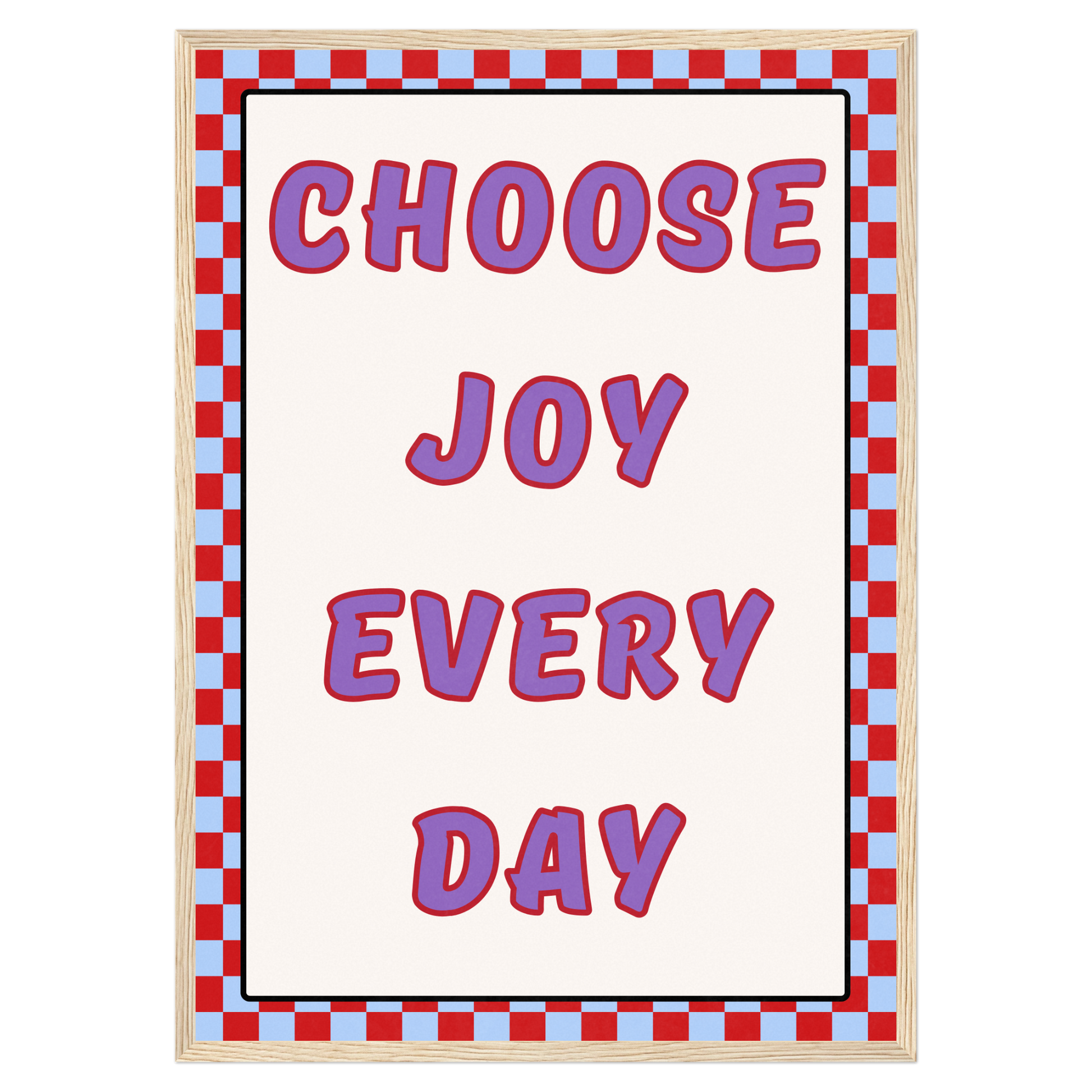 Choose Joy Every Day Bleue Vague Flow Print Material