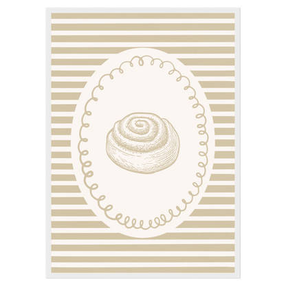 L'Amour Du Cinnamon Rolls Bleue Vague Flow Print Material