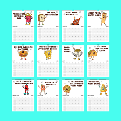 Calendrier Cheat Day Vibes 2026 - Cheat Day Calendar (ENG)