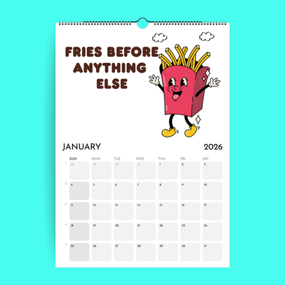 Calendrier Cheat Day Vibes 2026 - Cheat Day Calendar (ENG)