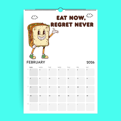 Calendrier Cheat Day Vibes 2026 - Cheat Day Calendar (ENG)