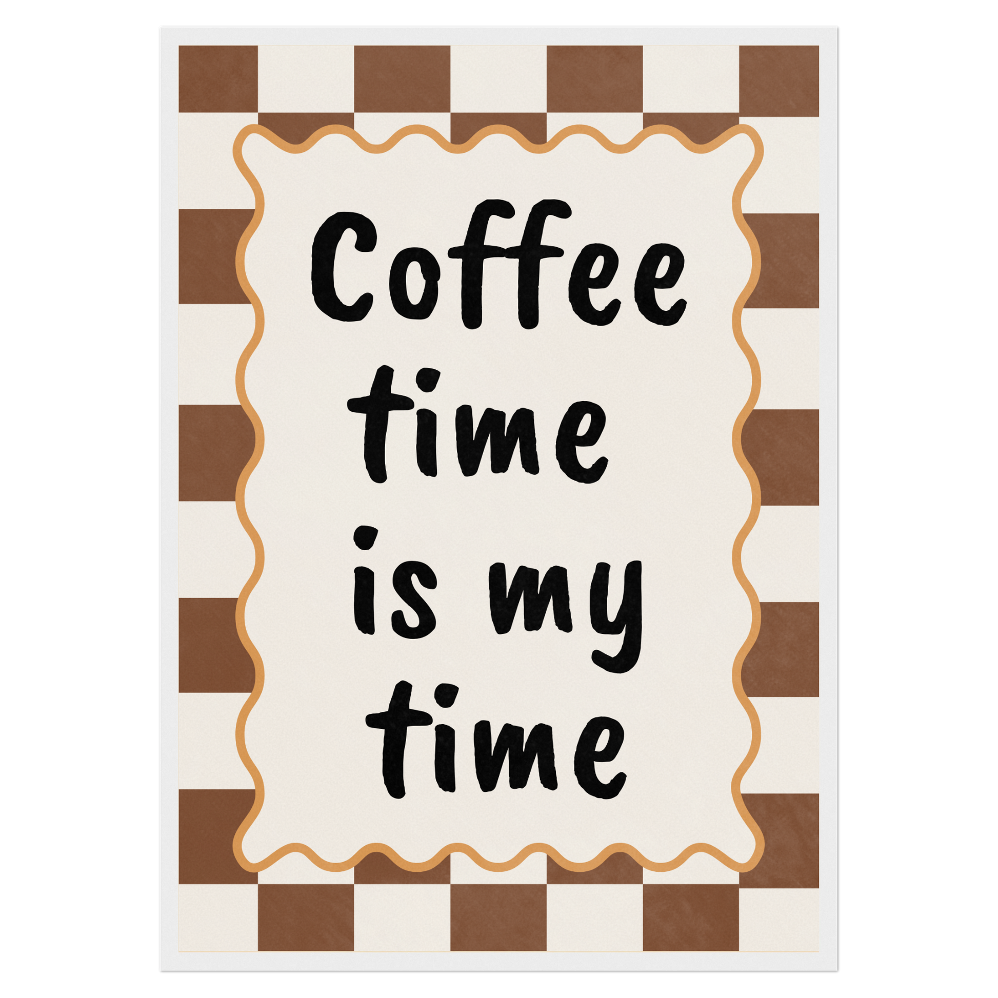Coffee Time Is My Time Bleue Vague Flow Print Material