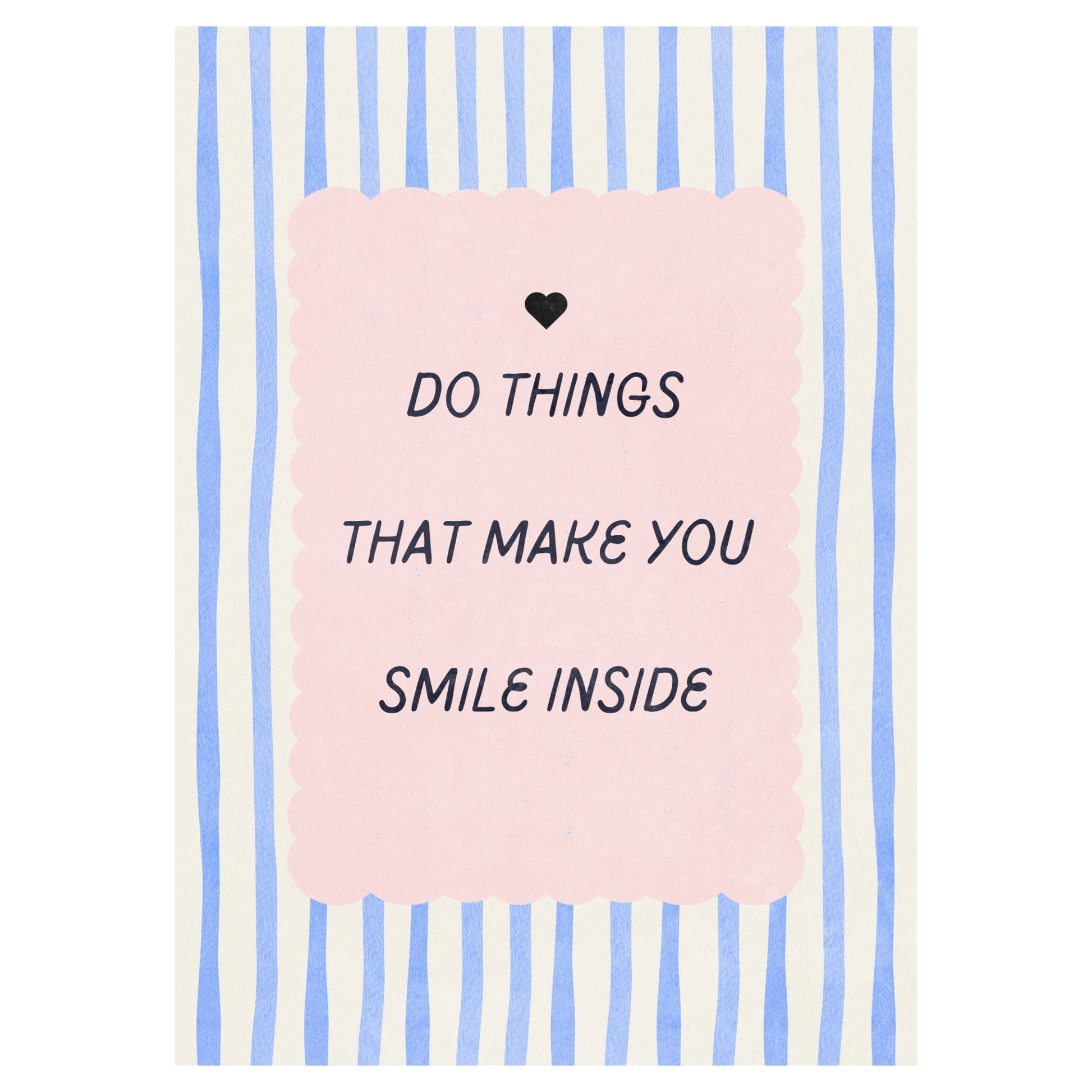 Smile Inside Bleue Vague Flow Print Material