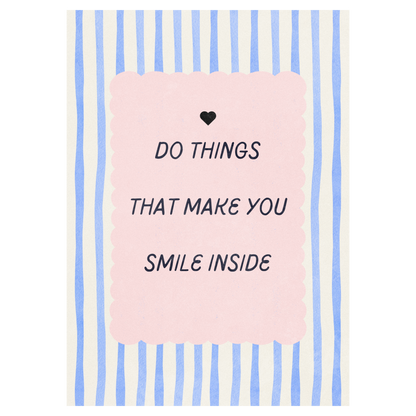 Smile Inside Bleue Vague Flow Print Material