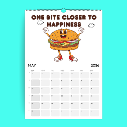 Calendrier Cheat Day Vibes 2026 - Cheat Day Calendar (ENG)