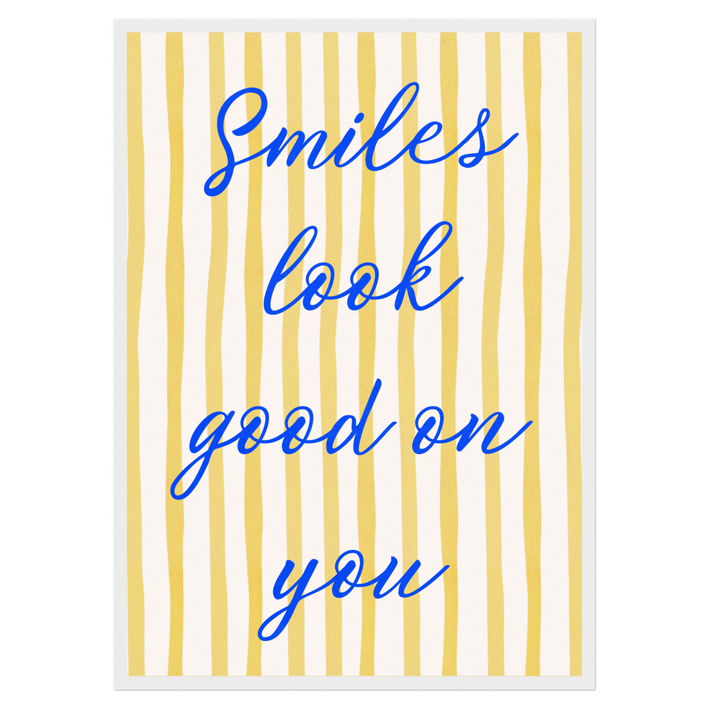Smiles Look Good On You Bleue Vague Flow Print Material