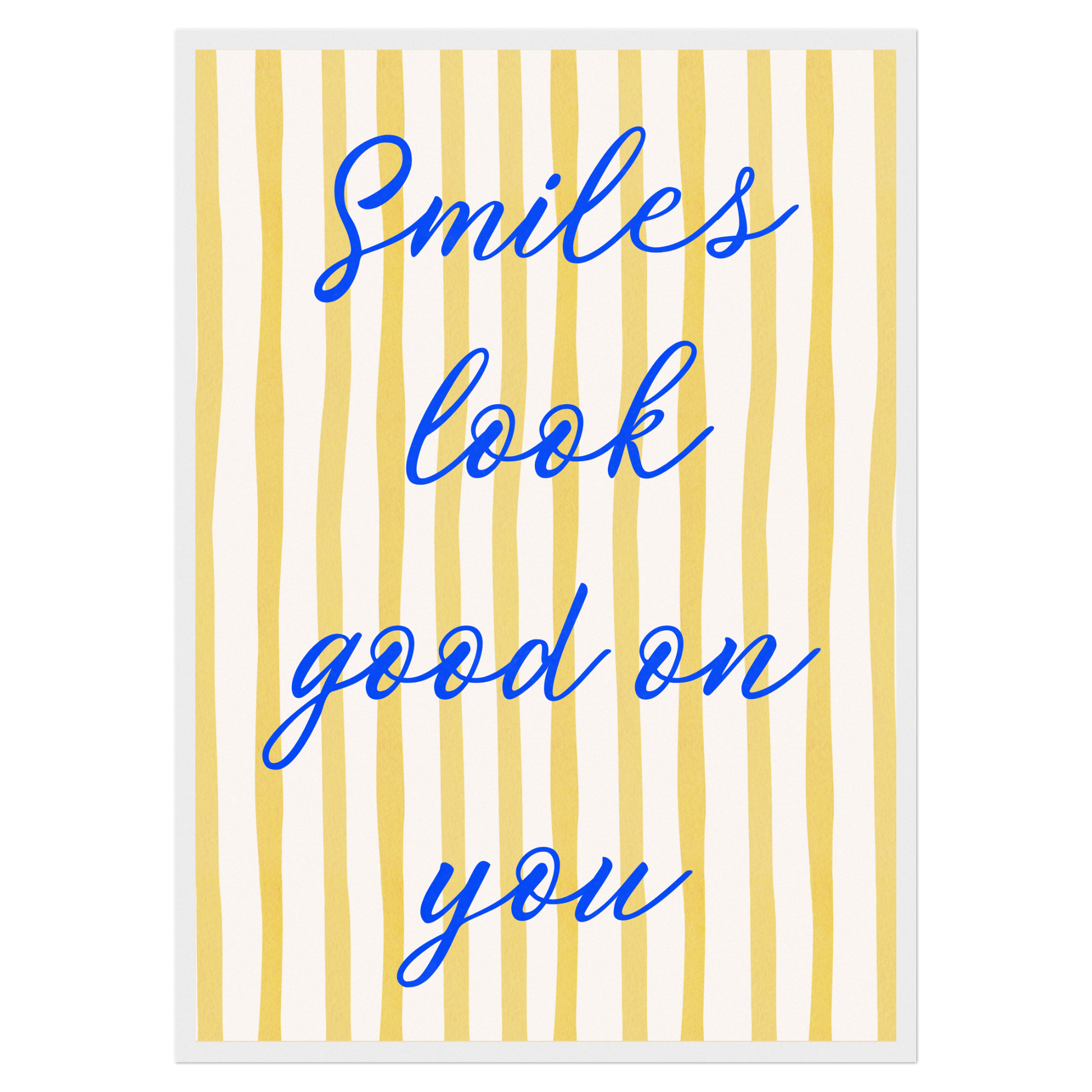Smiles Look Good On You Bleue Vague Flow Print Material