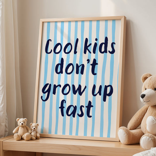 Cool Kids Bleue Vague Flow Print Material