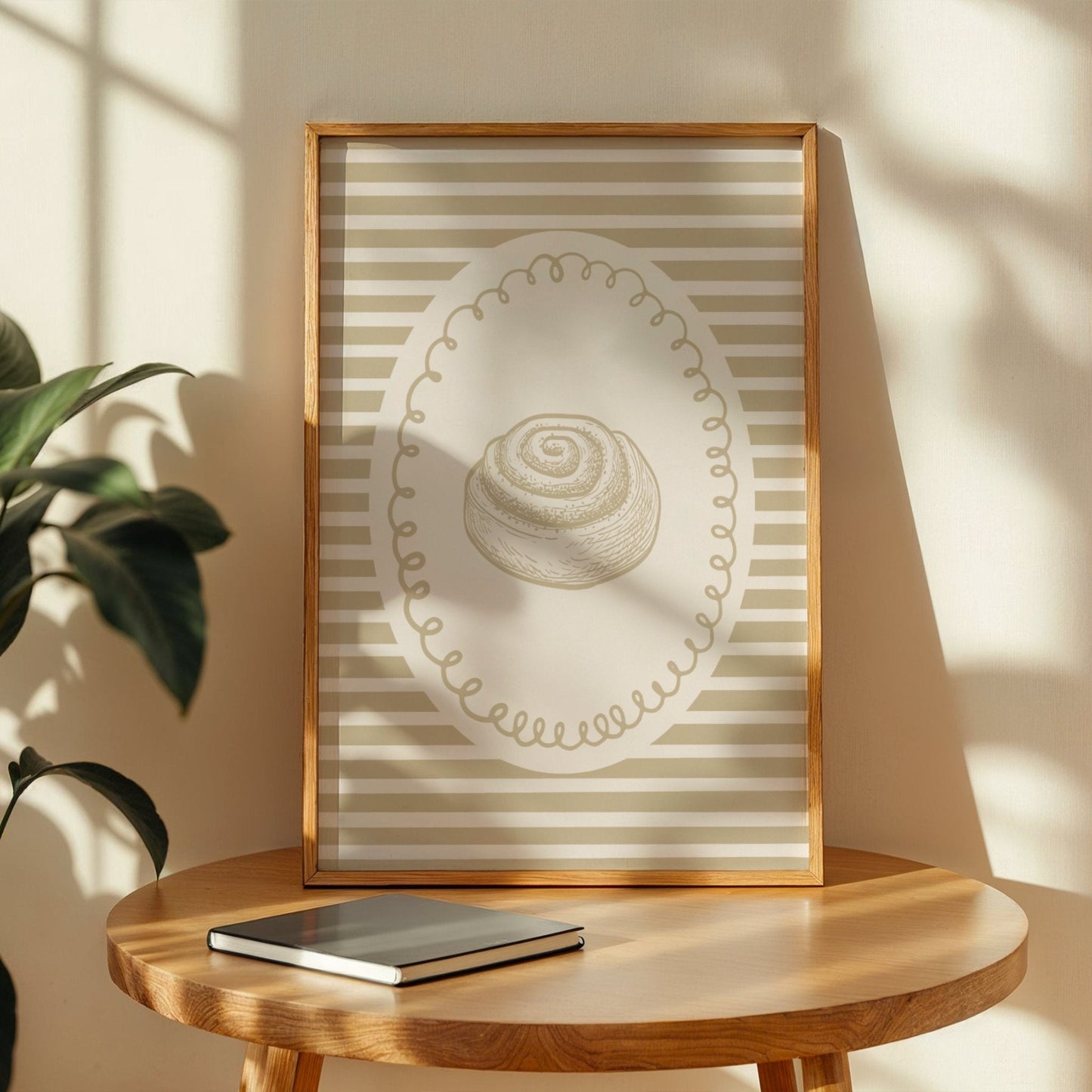 L'Amour Du Cinnamon Rolls Bleue Vague Flow Print Material