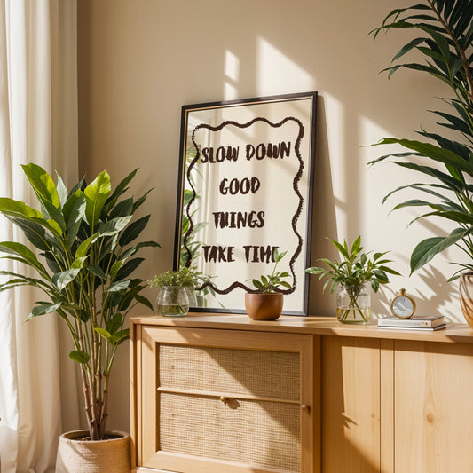 Slow Down Bleue Vague Flow Print Material