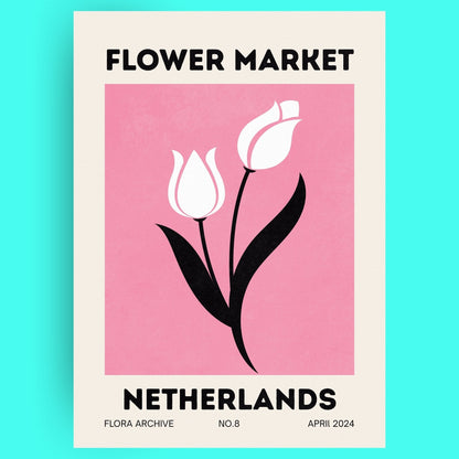 Flower Market - Netherlands Bleue Vague Flow