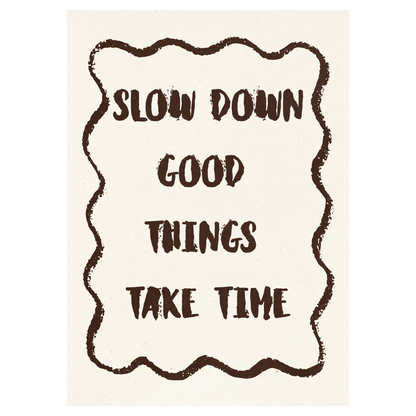 Slow Down Bleue Vague Flow Print Material